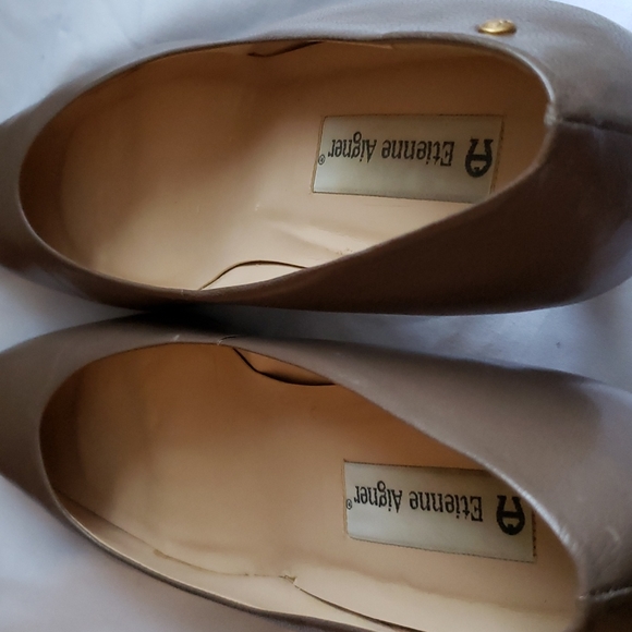 Etienne Aigner Priscilla Leather Vintage Pumps Sz-9M - Picture 3 of 6